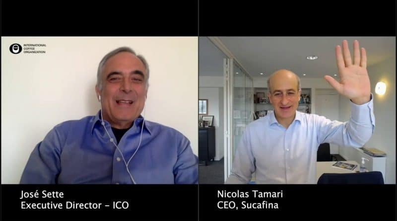 Diretor-Executivo da OIC, José Sette, entrevista o CEO da Sucafina, Nicolas Tamari