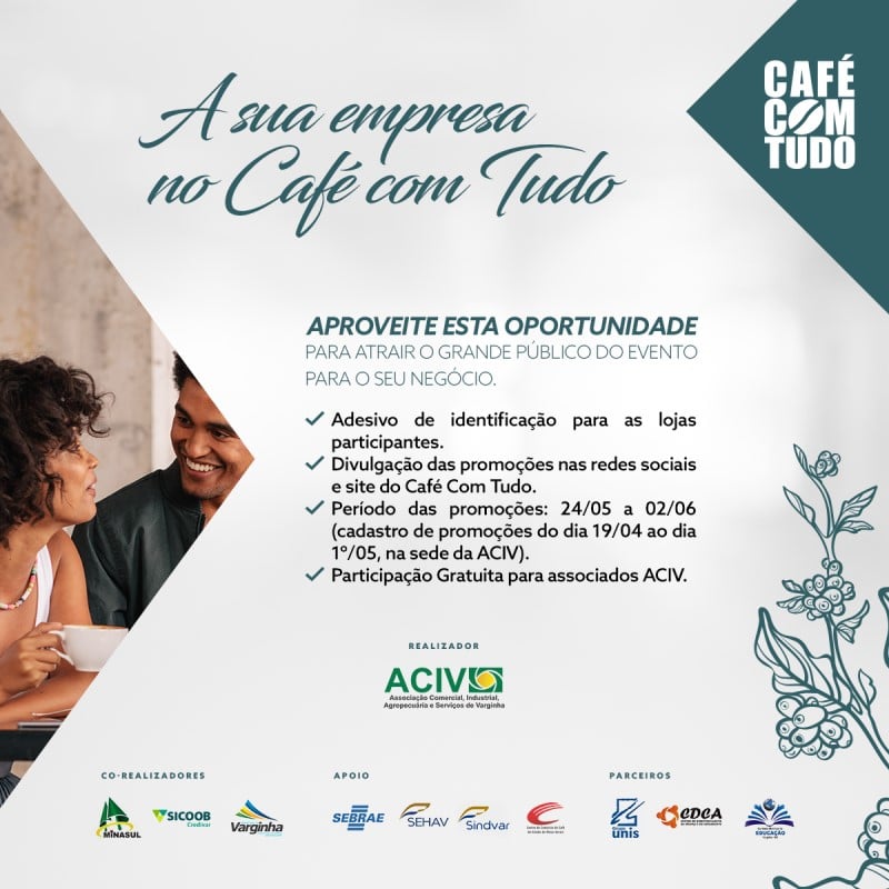 Café com Tudo 2018 será gratuito para associados ACIV (800 x 800)
