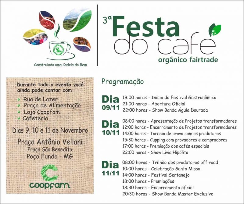 COOPFAM realiza 3ª Festa do Café Orgânico Fairtrade em Poço Fundo (MG)