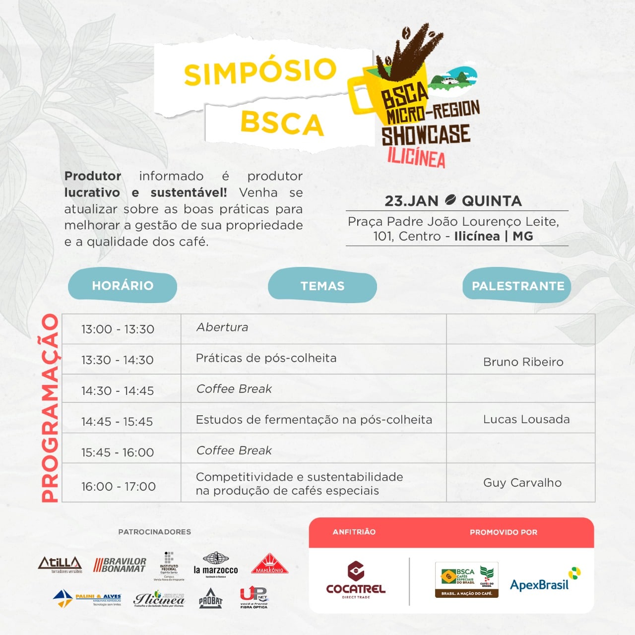 BSCA e Cocatrel promovem o evento “Micro-Region Showcase – Ilicínea”