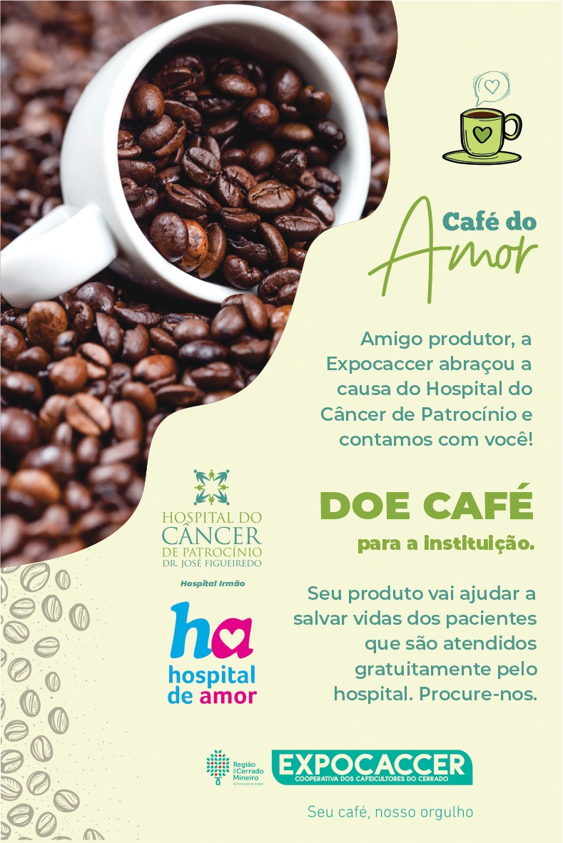 Expocaccer participa de campanha para doação de cafés em prol do Hospital do Câncer de Patrocínio (MG)